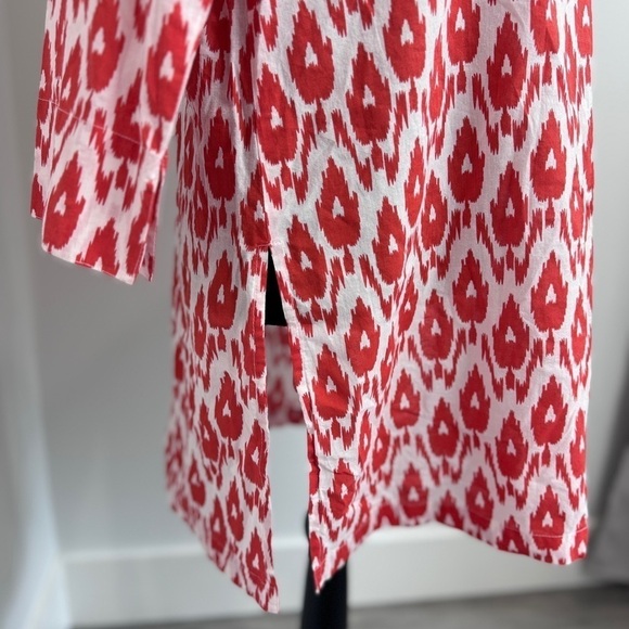 Gretchen Scott Designs V-neck Orange White Tunic/ Blouse / Top / Cover Up - Picture 7 of 10